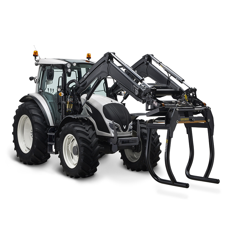 valtra a series white tractor in a studio